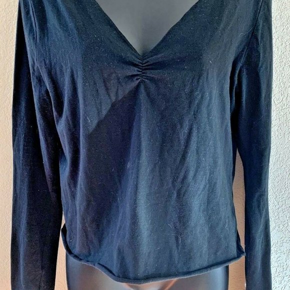 Forever 21 ivory ribbed knot front & Wild Fable black Long Sleeve Top lot Size L - Picture 8 of 11